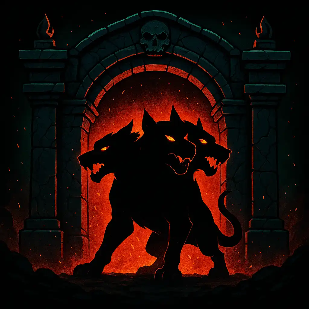 Gates of Hades slot game cover art with neon casino styling