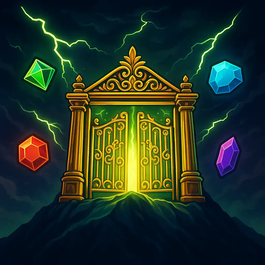 Gates of Olympus Super Scatter slot game cover art with neon casino styling